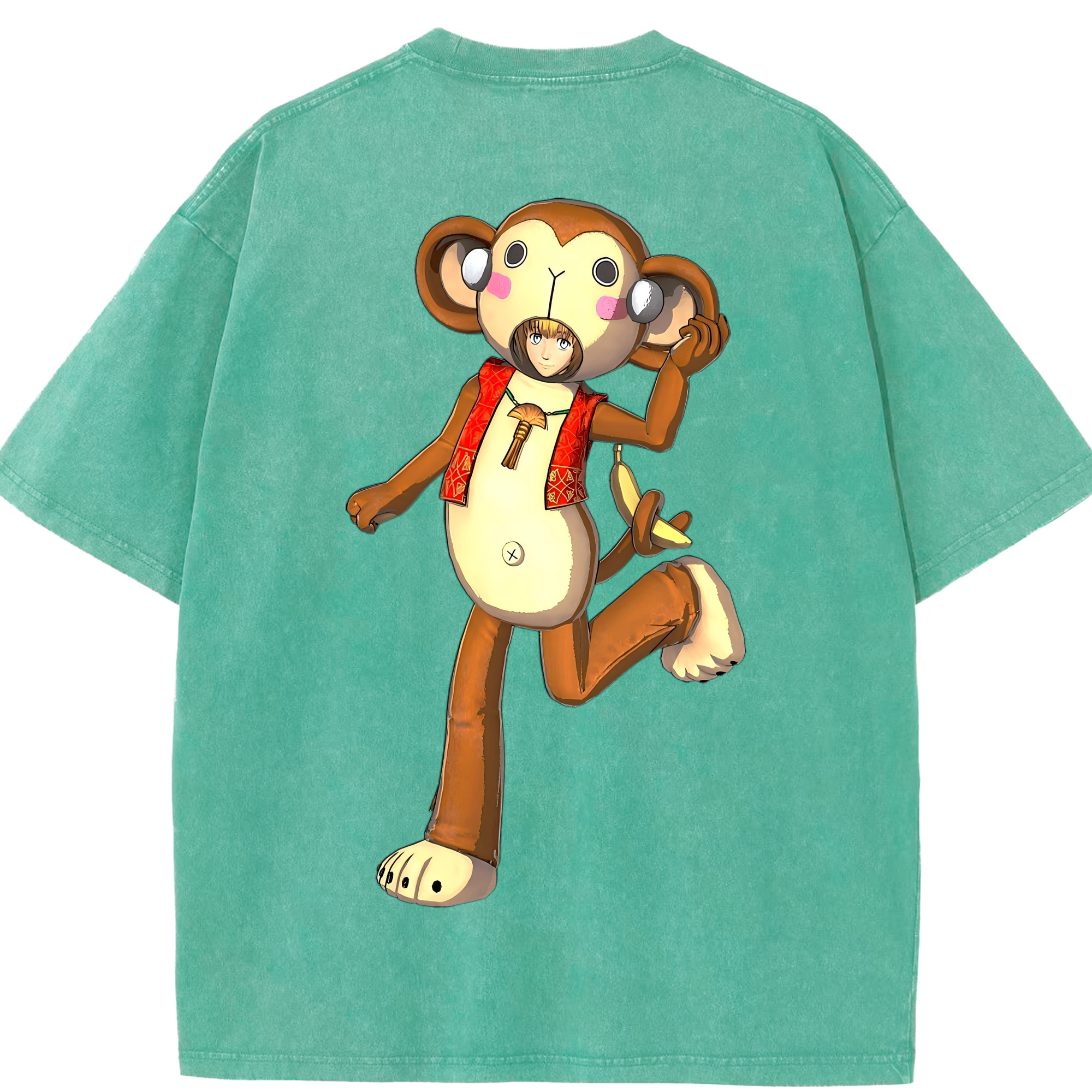 （画像用） 進撃の巨人 アルミン·アルレルト Attack on Titan Armin Arlert 綿100% ヴィンテージ風 半袖Tシャツ（背面プリント）